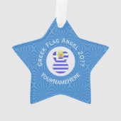 ギリシャ国旗パーソナライズされた オーナメント (裏面)