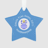 ギリシャ国旗パーソナライズされた オーナメント (正面)