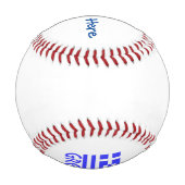 ギリシャ国旗パーソナライズギフト 青 野球ボール (裏面)