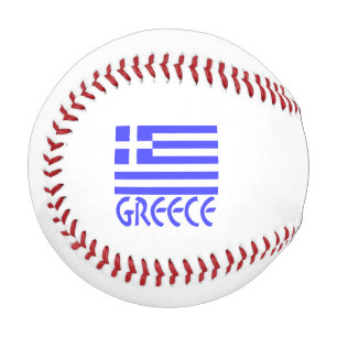 ギリシャ国旗パーソナライズギフト 青 野球ボール