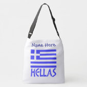 ギリシャ国旗パーソナライズギリシャ青 クロスボディバッグ (裏面)