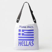 ギリシャ国旗パーソナライズギリシャ青 クロスボディバッグ (正面)