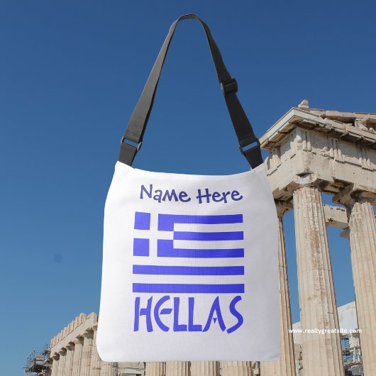 ギリシャ国旗パーソナライズギリシャ青 クロスボディバッグ