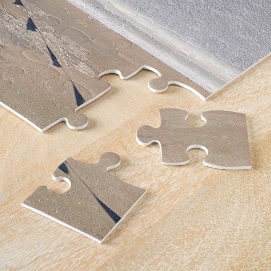 ギリシャ国旗ホワイトチャーチ建物ギリシャ ジグソーパズル (側面)