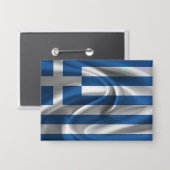 ギリシャ国旗ボタン 缶バッジ (正面/裏面)