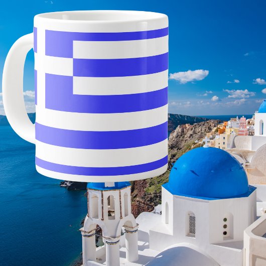 ギリシャ国旗モデル ジャンボコーヒーマグカップ