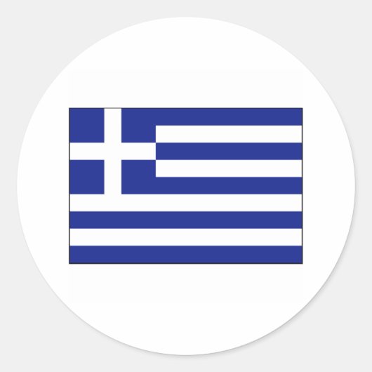 ギリシャ国旗国際的 ラウンドシール (正面)