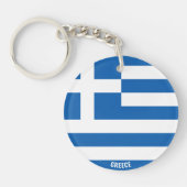 ギリシャ国旗魅力的愛国的キーチェーン キーホルダー (正面)