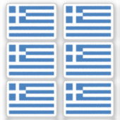 ギリシャ国旗6のパック シール (正面)