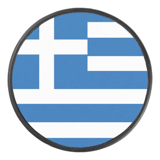 ギリシャ国旗 アイスホッケーパック (正面)