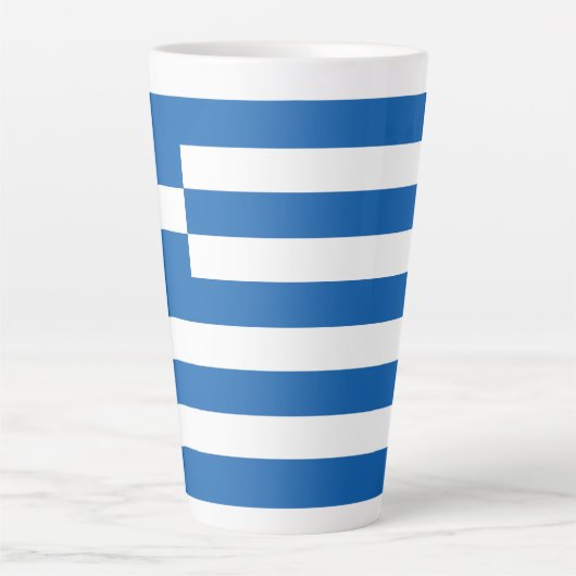 ギリシャ国旗 カフェラテマグ (正面)
