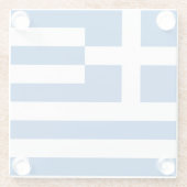 ギリシャ国旗 ガラスコースター (裏面)