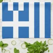 ギリシャ国旗 キッチンタオル (折り畳み)