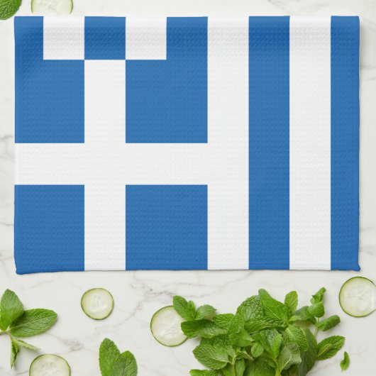 ギリシャ国旗 キッチンタオル (折り畳み)