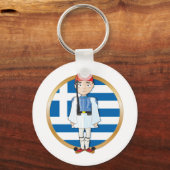 ギリシャ国旗 キーホルダー (正面)