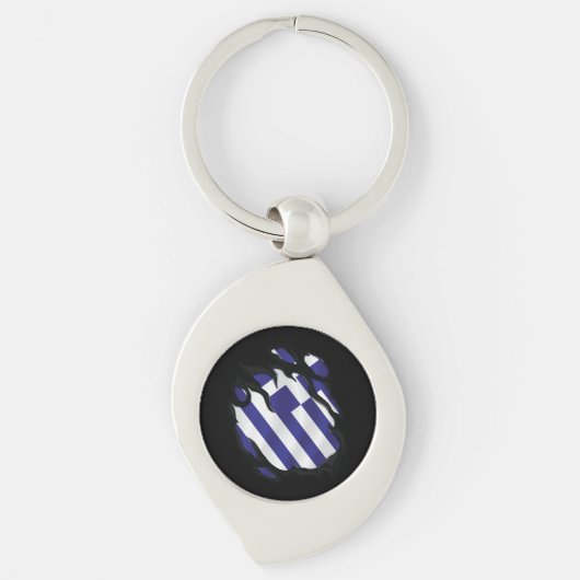 ギリシャ国旗 キーホルダー (正面)