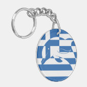 ギリシャ国旗 キーホルダー (正面左)