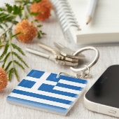 ギリシャ国旗 キーホルダー (正面右)