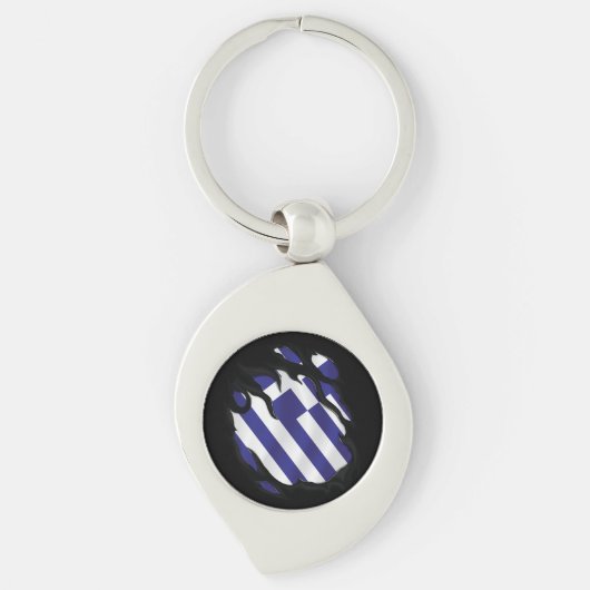 ギリシャ国旗 キーホルダー (正面)
