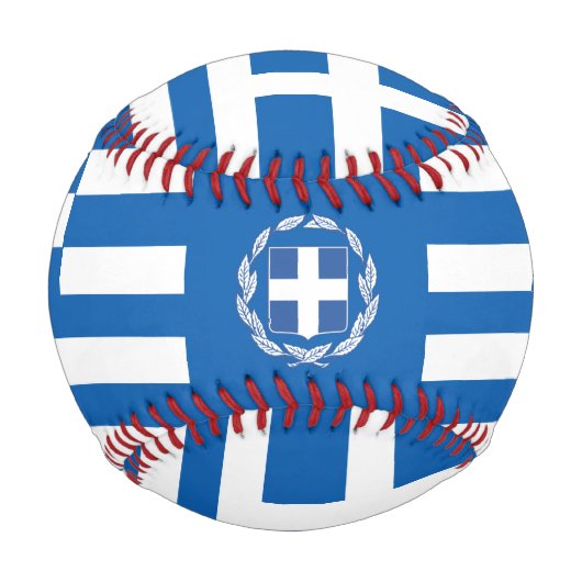 ギリシャ国旗&ギリシャのスポーツ/野球ボール 野球ボール (正面)