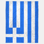 ギリシャ国旗 – ギリシャ伝統 フリースブランケット (正面)