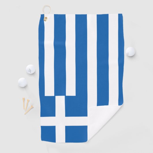 ギリシャ国旗&ギリシャ旅行、休日/スポーツファン行く ゴルフタオル (インサイチュ)