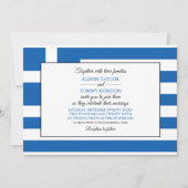 ギリシャ国旗、ギリシャ結婚国旗 招待状 (正面)