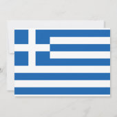 ギリシャ国旗、ギリシャ結婚国旗 招待状 (裏面)