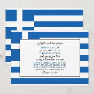 ギリシャ国旗、ギリシャ結婚国旗 招待状