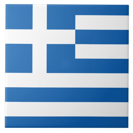 ギリシャ国旗(ギリシャ) タイル (正面)