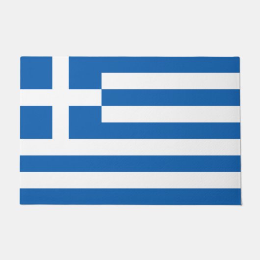 ギリシャ国旗（ギリシャ） ドアマット (正面)