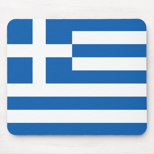 ギリシャ国旗（ギリシャ） マウスパッド (正面)