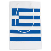ギリシャ国旗（ギリシャ） ミディアムペーパーバッグ (正面)