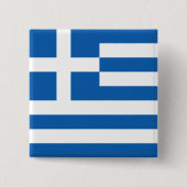 ギリシャ国旗(ギリシャ) 缶バッジ (正面)