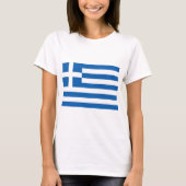 ギリシャ国旗(ギリシャ) Tシャツ (正面)