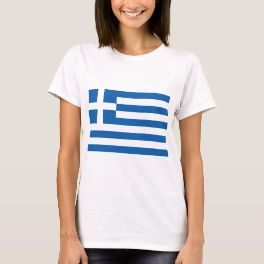 ギリシャ国旗（ギリシャ） Tシャツ (正面)