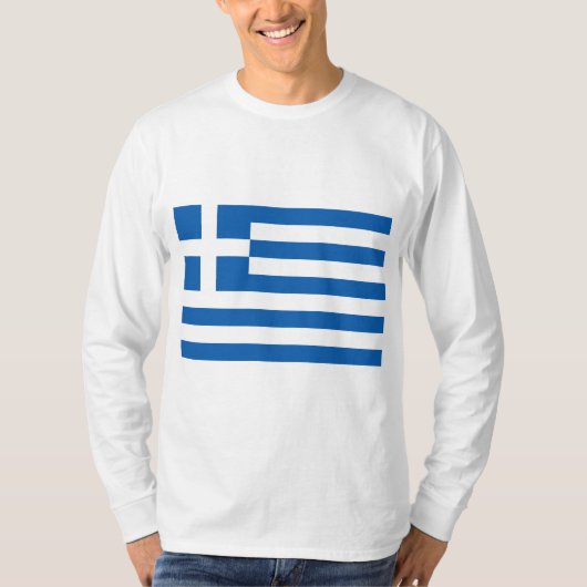 ギリシャ国旗（ギリシャ） Tシャツ (正面)