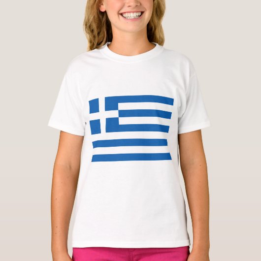 ギリシャ国旗（ギリシャ） Tシャツ (正面)