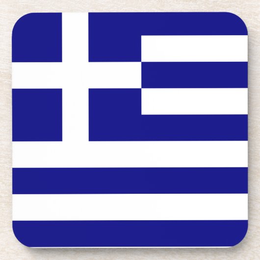 ギリシャ国旗 コースター (正面)