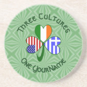 ギリシャ国旗 コースター (正面)