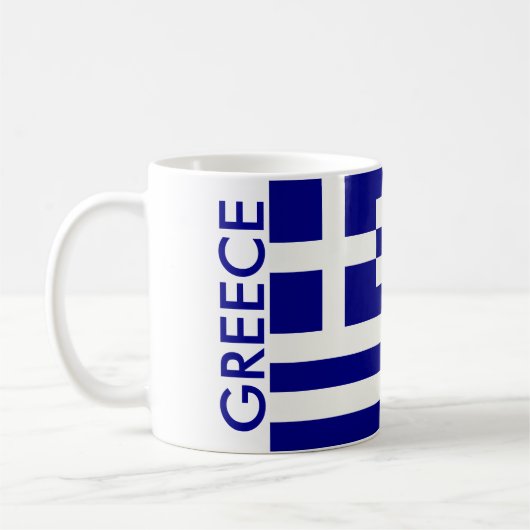 ギリシャ国旗 コーヒーマグカップ (左)