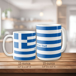 ギリシャ国旗 コーヒーマグカップ