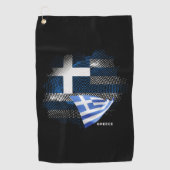 ギリシャ国旗 ゴルフタオル (正面)