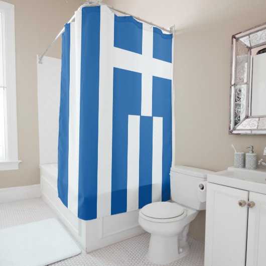 ギリシャ国旗 シャワーカーテン (インサイチュ)