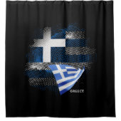 ギリシャ国旗 シャワーカーテン (正面)