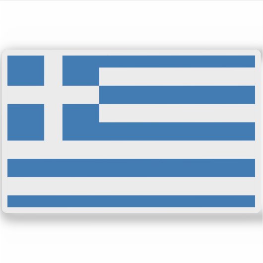 ギリシャ国旗 シール (正面)