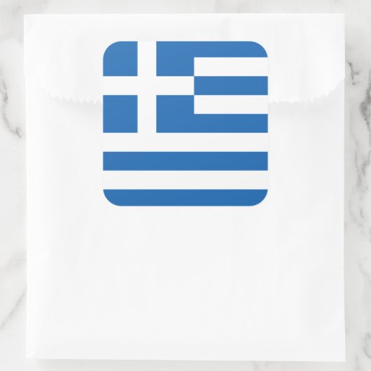 ギリシャ国旗 スクエアシール (バッグ)
