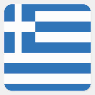 ギリシャ国旗 スクエアシール