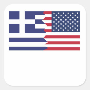 ギリシャ国旗 スクエアシール