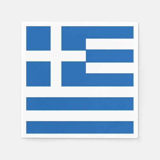 ギリシャ国旗 スタンダードカクテルナプキン (正面)